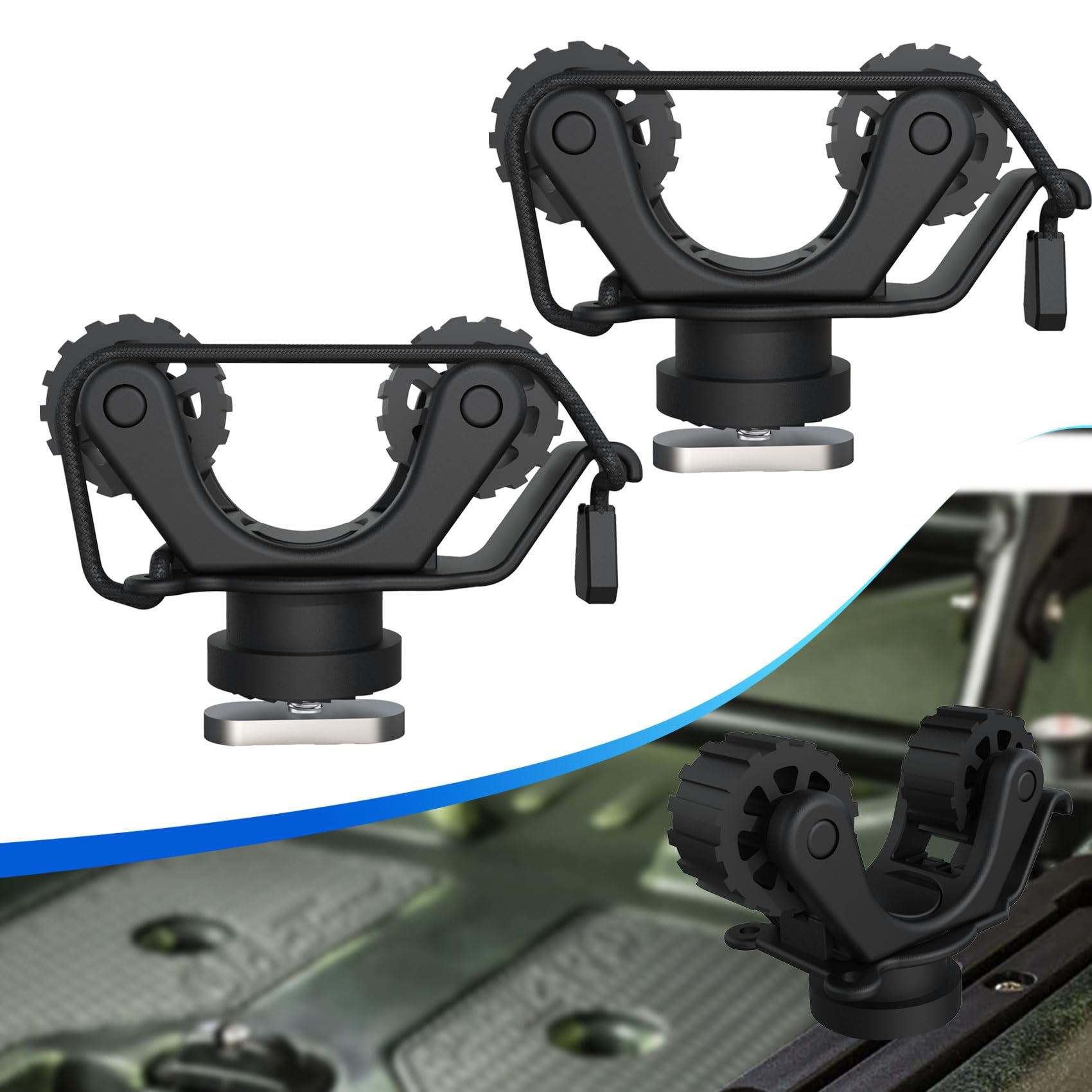 Fishing Kayak Rod Holder - Uchwyt na wiosło do kajaka, mocowanie