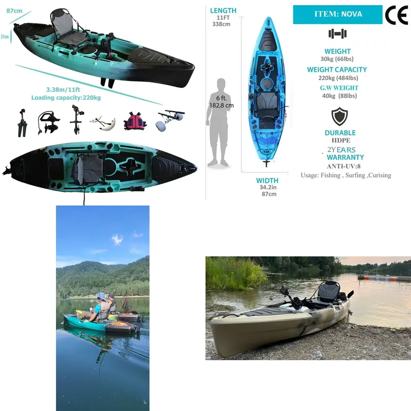 Kajak wędkarski z napędem na p – Fishing Kayak Sit In recenzja i cena